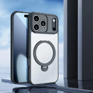 Dux Ducis Aimo Mag dėklas su Magnetic Ring and Stand skirtas Apple iPhone 17 Pro – juodos spalvos - Image 3