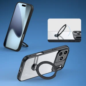 Dux Ducis Aimo Mag dėklas su Magnetic Ring and Stand skirtas Apple iPhone 17 Pro – juodos spalvos - Image 4