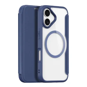 Dux Ducis Skin X Pro Apple iPhone 17 dėklas su Wallet, MagSafe Compatible - mėlynos spalvos