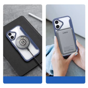 Dux Ducis Skin X Pro Apple iPhone 17 dėklas su Wallet, MagSafe Compatible - mėlynos spalvos - Image 5
