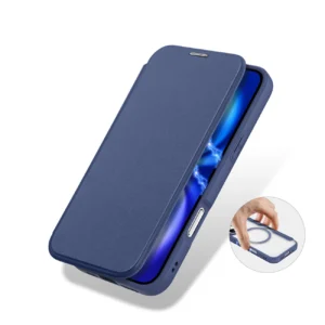 Dux Ducis Skin X Pro Apple iPhone 17 dėklas su Wallet, MagSafe Compatible - mėlynos spalvos - Image 7