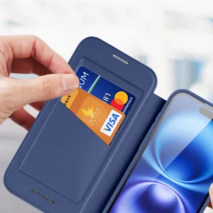 Dux Ducis Skin X Pro Apple iPhone 17 dėklas su Wallet, MagSafe Compatible - mėlynos spalvos - Image 8