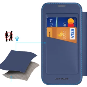 Dux Ducis Skin X Pro Apple iPhone 17 dėklas su Wallet, MagSafe Compatible - mėlynos spalvos - Image 9