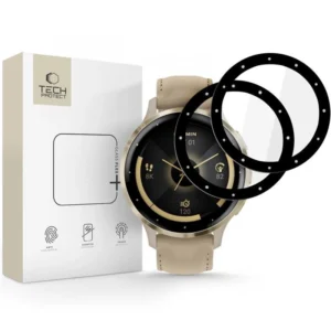 Tech-Protect Glass Flex+ 2-pack hibridinis stiklas Garmin Venu 3S - juodos spalvos