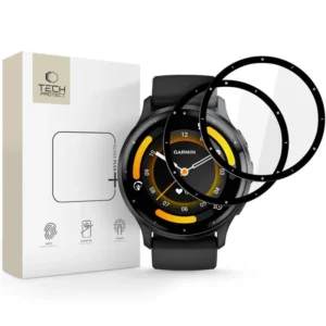 Tech-Protect Glass Flex+ 2-pack hibridinis stiklas skirtas Garmin Venu 3 - juodos spalvos