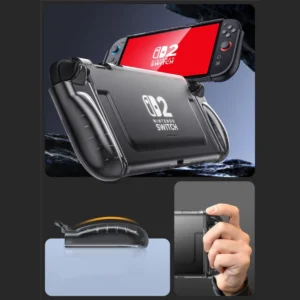 Supcase Crystal dėklas skirtas Nintendo Switch 2 - skaidrus juodos spalvos - Image 5