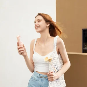 Jisulife rankinis ventiliatorius Life8 Mini nešiojamas USB ventiliatorius su Power Bank and Flashlight - rožinės spalvos - Image 5