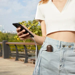 Jisulife rankinis ventiliatorius Life8 Plus nešiojamas USB ventiliatorius su Power Bank and Flashlight - rudos spalvos - Image 6