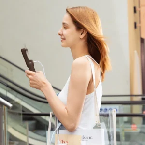 Jisulife rankinis ventiliatorius Life8 Plus nešiojamas USB ventiliatorius su Power Bank and Flashlight - rudos spalvos - Image 9