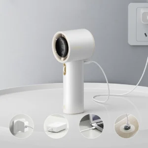 Jisulife rankinis ventiliatorius Pro1 FA53 (ABS) nešiojamas USB ventiliatorius - baltos spalvos - Image 9