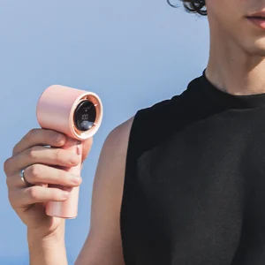 Jisulife rankinis ventiliatorius Pro1 FA53 (ABS) nešiojamas USB ventiliatorius - rožinės spalvos - Image 5