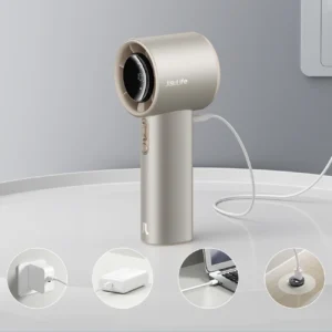 Jisulife rankinis ventiliatorius Pro1 S FA53PRO nešiojamas USB ventiliatorius - rudos spalvos - Image 9