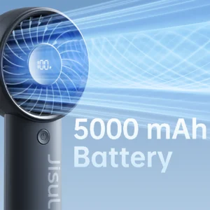 Jisulife rankinis ventiliatorius Life4 5000mAh nešiojamas USB ventiliatorius - juodos spalvos - Image 6