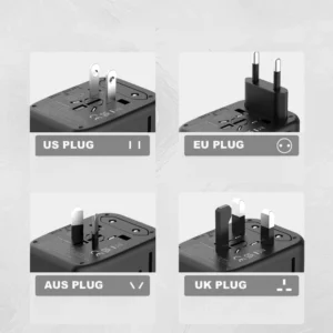 Tech-Protect TA200 EU / UK / US / AU adapteris - juodos spalvos - Image 9