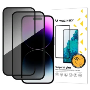 Wozinsky Privacy Glass apsauginis stiklas skirtas iPhone 17 / 16 Pro, set of 2 - Image 1