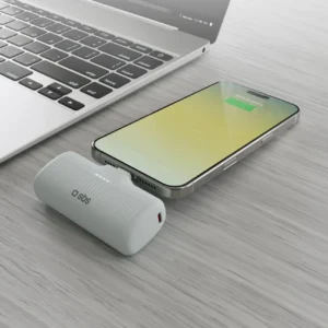 SBS EcoPower 5000 mAh 10W Powerbank with Built-in USB-C Port - pilkos spalvos - Image 5