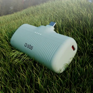 SBS EcoPower 5000 mAh 10W Powerbank with Built-in USB-C Port - žalios spalvos - Image 6