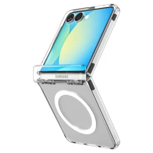 Spigen Ultra Hybrid Pro Mag MagSafe dėkals skirtas Samsung Galaxy Z Flip 7 - Clear and baltos spalvos - Image 3