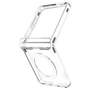 Spigen Ultra Hybrid Pro Mag MagSafe dėkals skirtas Samsung Galaxy Z Flip 7 - Clear and baltos spalvos - Image 4