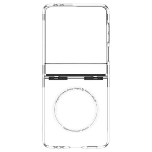 Spigen Ultra Hybrid Pro Mag MagSafe dėkals skirtas Samsung Galaxy Z Flip 7 - Clear and baltos spalvos - Image 7