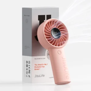 Jisulife rankinis ventiliatorius Life4 3600mAh Portable USB Fan - rožinės spalvos - Image 3