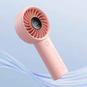 Jisulife rankinis ventiliatorius Life4 5000mAh Portable USB Fan - rožinės spalvos - Image 4