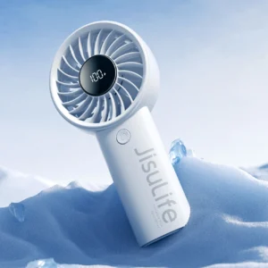 Jisulife rankinis ventiliatorius Life4 5000mAh Portable USB Fan - pilkos spalvos - Image 3