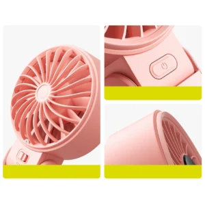 Jisulife rankinis ventiliatorius Life7 3600mAh Portable USB Fan - rožinės spalvos - Image 7