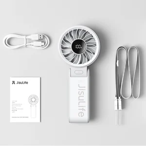 Jisulife rankinis ventiliatorius Life7 3600mAh Portable USB Fan - pilkos spalvos - Image 3