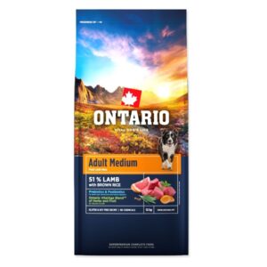 Ontario Adult Medium Lamb & Brown Rice 12kg