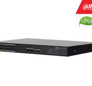 ePoE šakotuvas 100Mbps 16portu+2G uplink + 2SFP, ePoE 8 portai, ePoE iki 800m, Hi-PoE