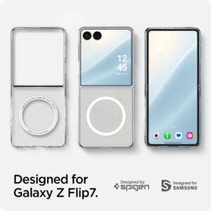Spigen AirSkin Mag MagSafe Samsung Galaxy Z Flip 7 Crystal skaidrus ir baltos spalvos - Image 14