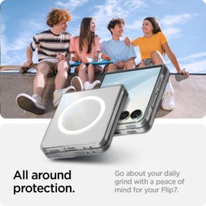 Spigen AirSkin Mag MagSafe Samsung Galaxy Z Flip 7 Crystal skaidrus ir baltos spalvos - Image 15