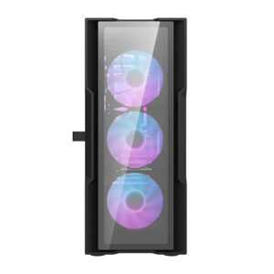 Darkflash DK431 Glass kompiuterio korpusas juodos spalvos + 4 RGB ventiliatoriai - Image 4