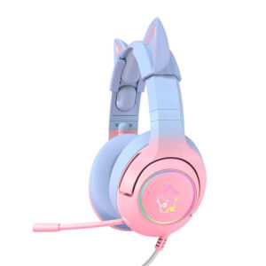 ONIKUMA K9 Pink and Blue žaidimų ausinės - Image 4