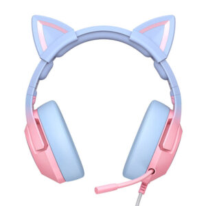ONIKUMA K9 Pink and Blue žaidimų ausinės - Image 3
