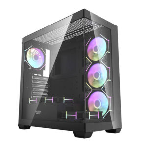 Darkflash DS900 kompiuterio korpusas juodos saplvos + 7 ARGB ventiliatoriai