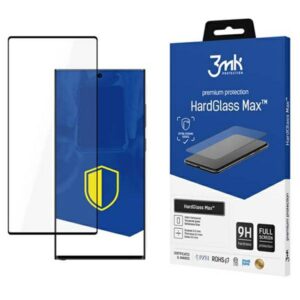 3MK HardGlass Max Samsung Galaxy S23 Ultra S918 juodos spalvos Fullscreen Glass Finger Print - Image 1