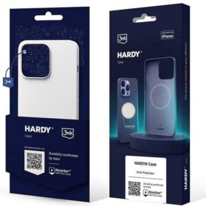 3MK Hardy dėklas Apple iPhone 15 Pro Max 6.7" silver-white MagSafe