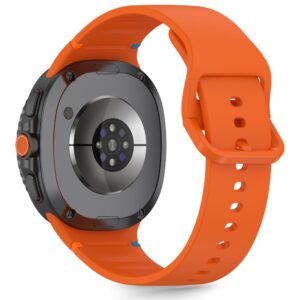Tech-Protect Silikoninė apyrankė Samsung Galaxy Watch 8 / Classic (40 / 44 / 46 mm) oranžinės spalvos - Image 3