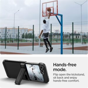 Spigen Galaxy Z Flip 7 FE Tough Armor Pro (MagFit) dėklas telefonui juodos spalvos - Image 4