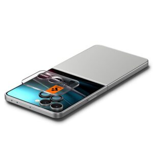 Juoda kameros apsauga Samsung Galaxy Flip 7 telefonui "Spigen Optik Pro HD GLAS.TR ”EZ FIT” 2-Pack" - Image 5