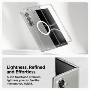 Spigen AirSkin Mag MagSafe Samsung Galaxy Z Fold 7 Crystal baltos spalvos ir skaidrus - Image 3