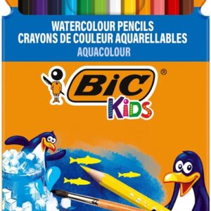 Spalvoti akvareliniai pieštukai BIC 8575613, 12 spalvų - Image 1
