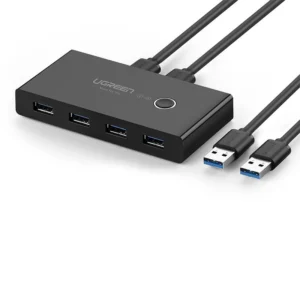 Ugreen switch box HUB switch 4x USB 2.0 USB splitter for two computers juodos spalvos (30767) - Image 4