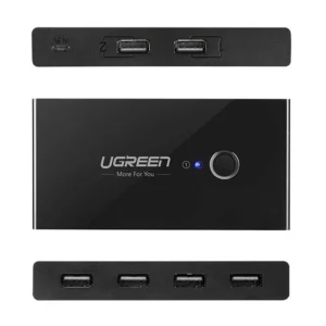 Ugreen switch box HUB switch 4x USB 2.0 USB splitter for two computers juodos spalvos (30767) - Image 6