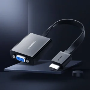 Ugreen adapter HDMI - VGA micro USB / audio 3.5 mm mini jack juodos spalvos (40248) - Image 2