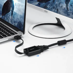 Ugreen adapter HDMI - VGA micro USB / audio 3.5 mm mini jack juodos spalvos (40248) - Image 4