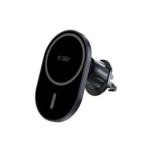 Juodas automobilinis magnetinis telefono laikiklis su 15W belaidžiu krovimu "Tech-Protect MM15W-V6 Dash & Vent" - Image 4