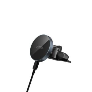 Juodas automobilinis magnetinis telefono laikiklis su 15W belaidžiu krovimu "Tech-Protect MM15W-V5 CD & Vent" - Image 4